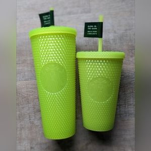 2022 Starbucks Halloween Glow In The Dark Studded Tumbler Duo. NWT